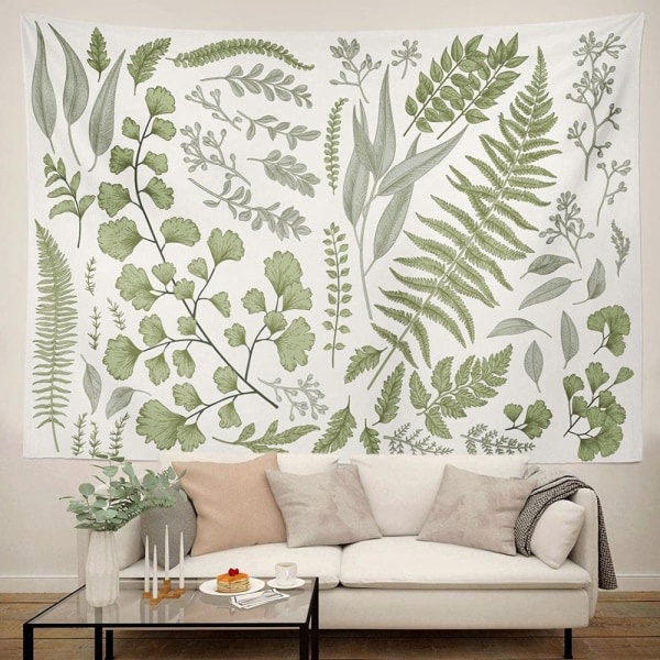 Kasvitieteellinen polyesterikangaskuvioinen kukkakuvio, jossa vihreä valkoinen sprin