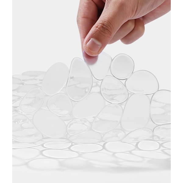 Transparent Diskho Matta, PVC Diskho Skydd, 40x30cm Diskho Matta, Pebble Formad Diskho Matta för Botten av Diskhon