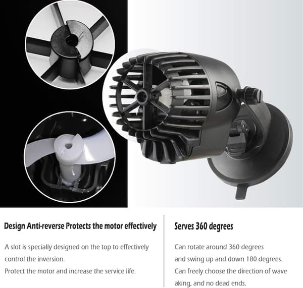 Akvarieflödespump 7500L/H Wave Maker 10W Wave Circulation Pump Q