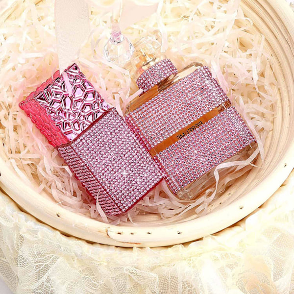 4 stycken rosa strassbanddekaler, kristall strassdiamant