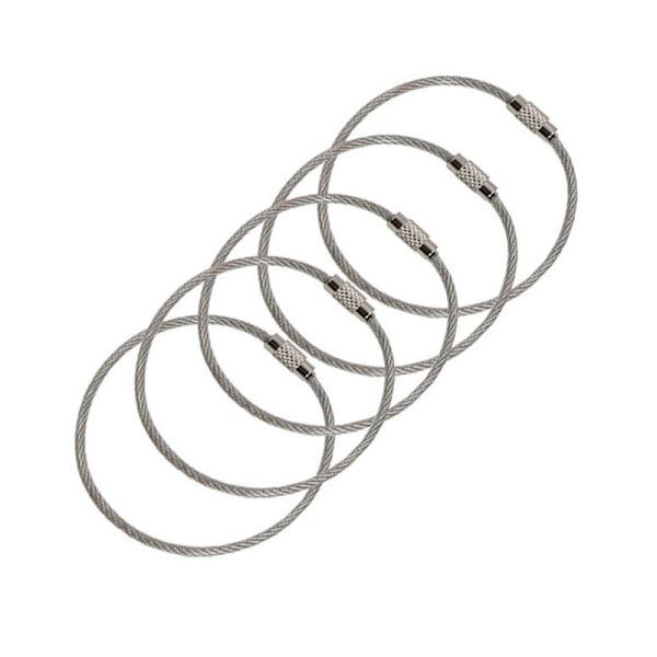 15cm Wire Nøglering Kabel Stor Rustfrit Stål Nøglering Loop Hold