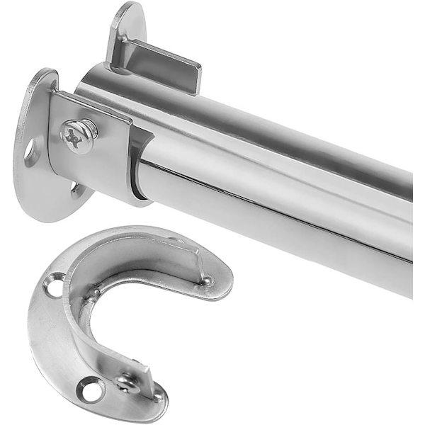 4-delt gardinstangbeslag, 22 mm rustfrit stål U-formet gardinstang