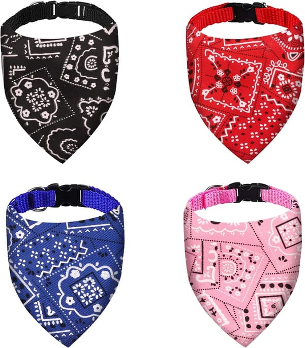 4-pack Hundhalsdukar, Triangulära Djurhalsdukar, Hundhalsduk, Sjal