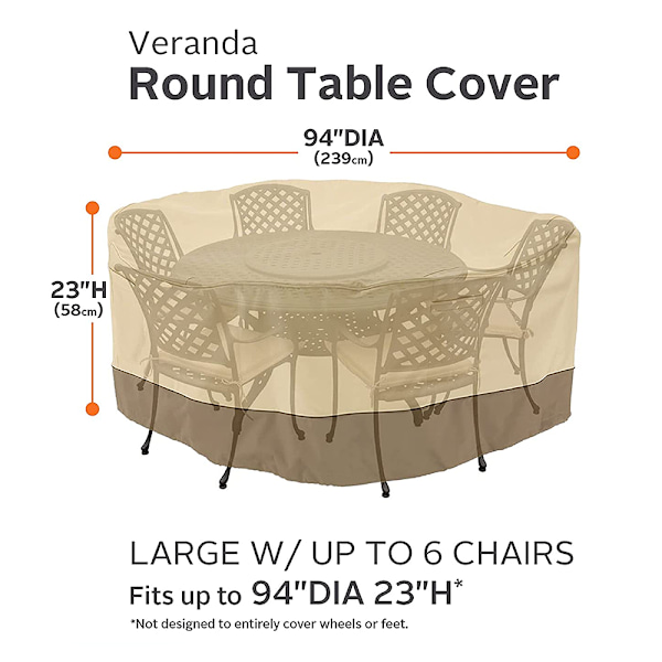 Veranda Patio pöytä- ja tuolisuoja – L