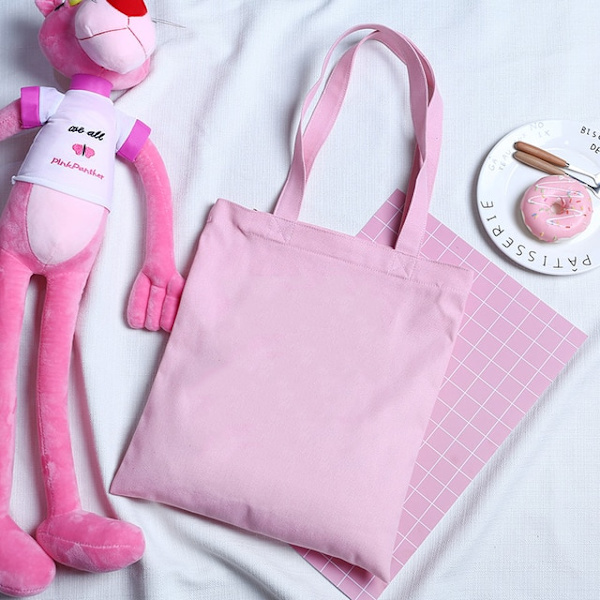 Muodi yksivärinen kangaskassi, suuri kapasiteetti, DIY-olkalaukku