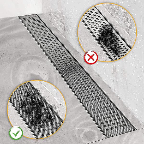 Duschbrunnshårssamlare Mesh Stickers, Hår Catcher för Dusch