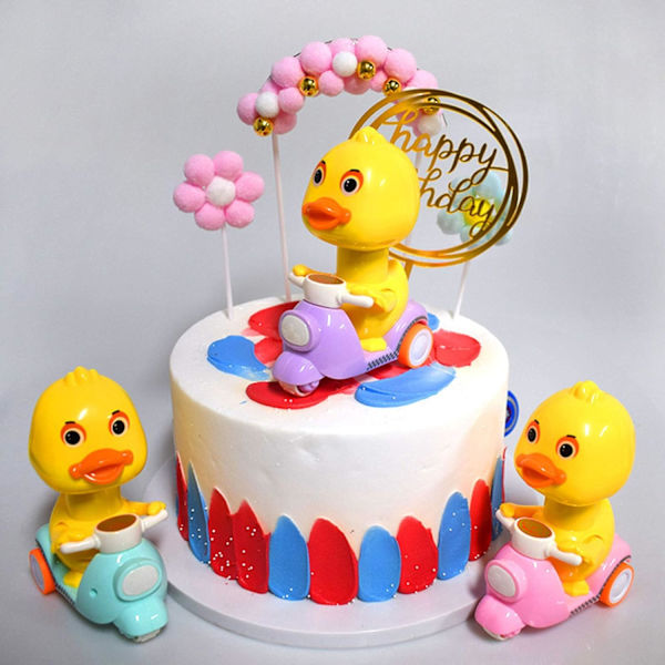 3 kpl sarjakuva leluautoa Paina ja mene Jingle Swing Duck Cars Frictio