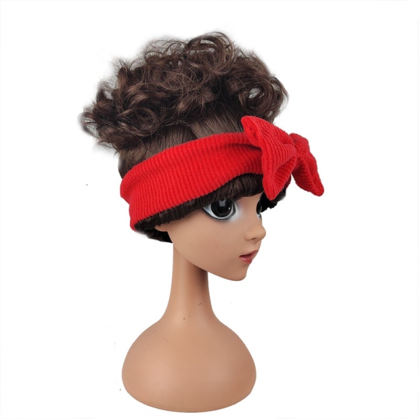 Encanto Dolores Curly Wavy Hair Party Full Wigs With Bow Headband