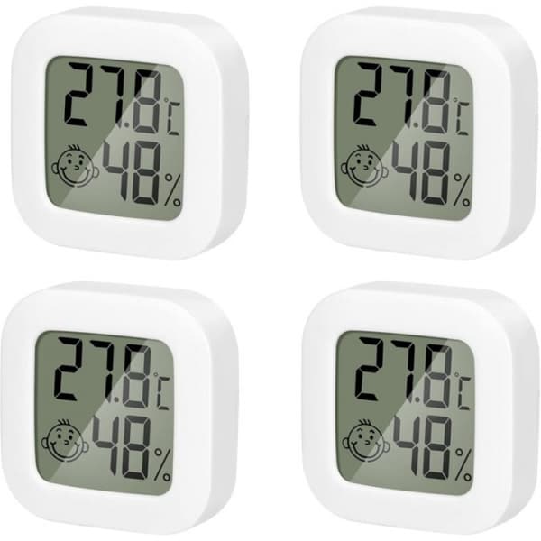 4-pak Indendørs Termometer Mini Termometer Hygrometer Høj Præcision T