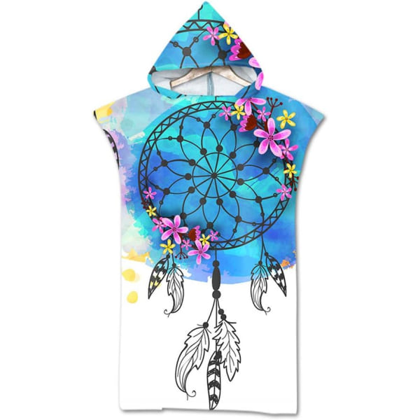 1PC Dreamcatcher Surf Poncho Handduk, Snabbtorkande Mikrofibertyg S