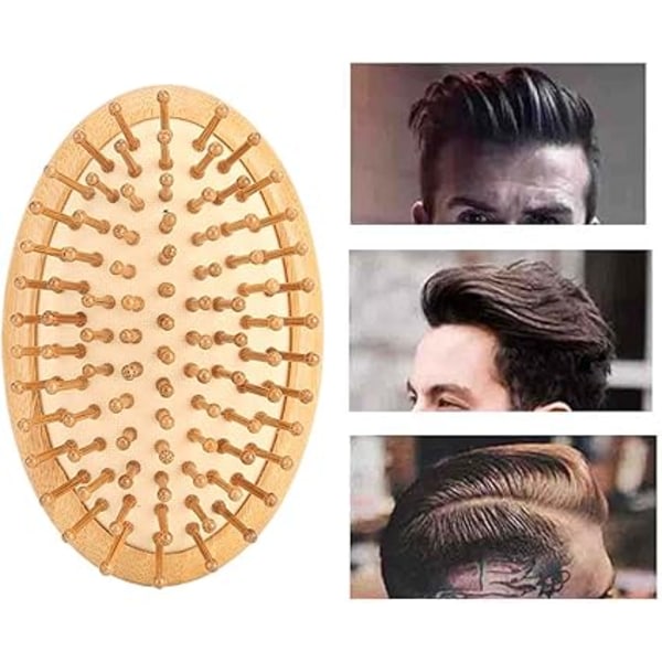 1 st Massagekam, Hår Massager Hårbottenborste för Tillväxt Huvud Bambu Woo