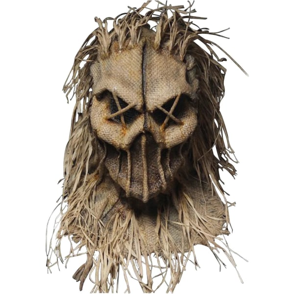 Halloween Fugleskræmsel Hovedbeklædning, Fugleskræmsel Maske, Scary Burlap Fuld
