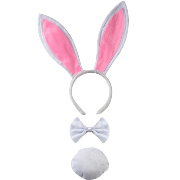 Easter Bunny Ear Pannband Set, Plysch Bunny Ear Pannband, Hallowee
