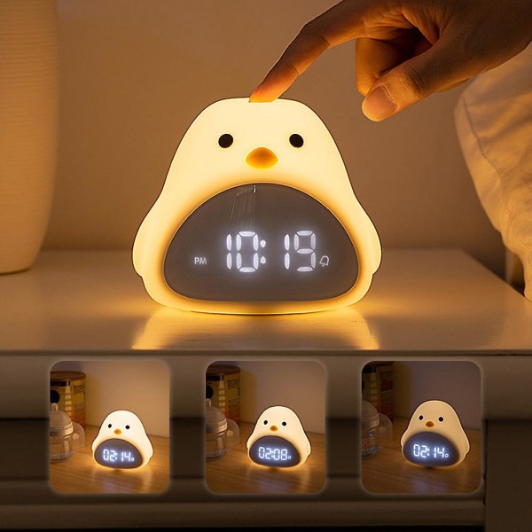 Nattljus Väckarklocka USB Led Nattlampa För Barn Baby Barn