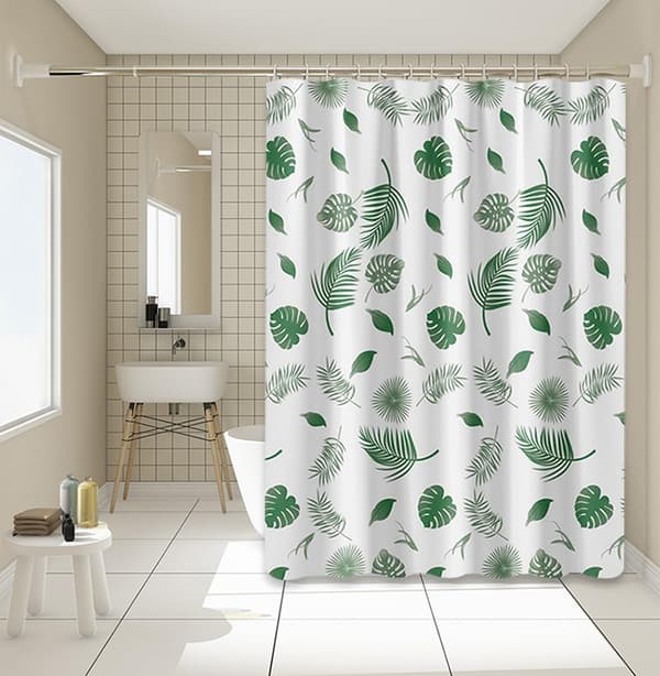 Duschdraperi Foder med 12 Plastkrokar, 180*180cm Plast Duschdraperi
