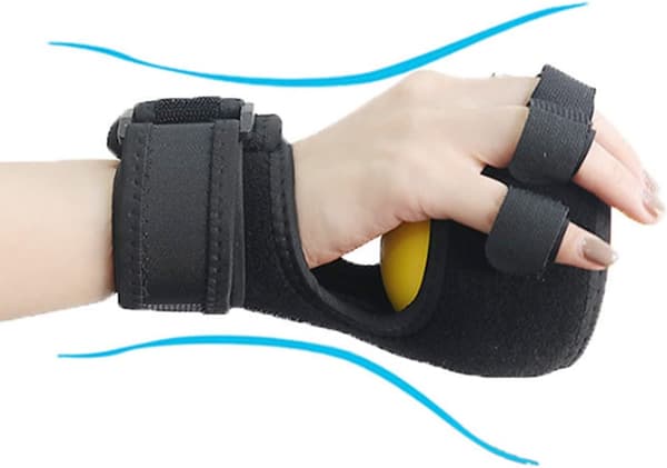 Antispasmodisk håndøvelsesbold skinne fingerspreder tra