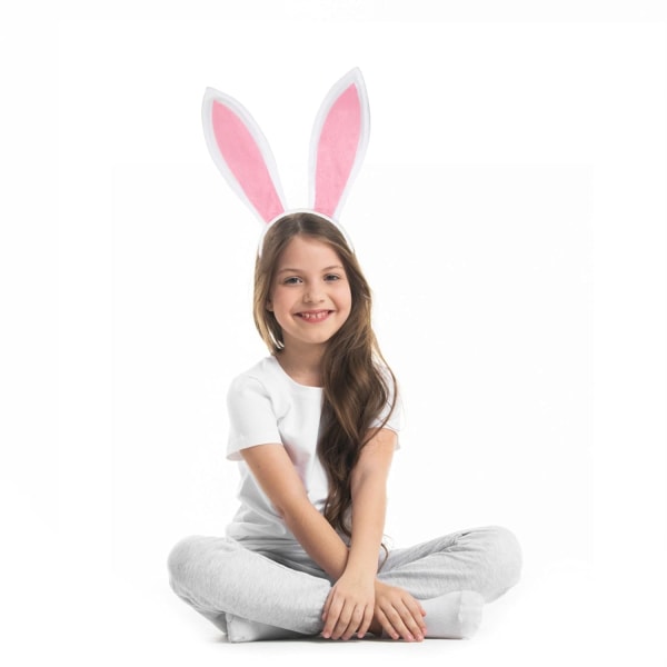 Easter Bunny Ear Pannband Set, Plysch Bunny Ear Pannband, Hallowee