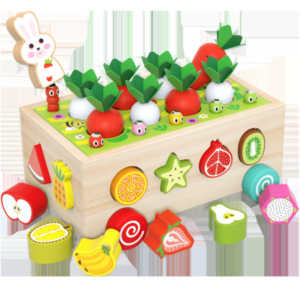Småbarn Montessori Trä pedagogiska leksaker för baby Flickor A