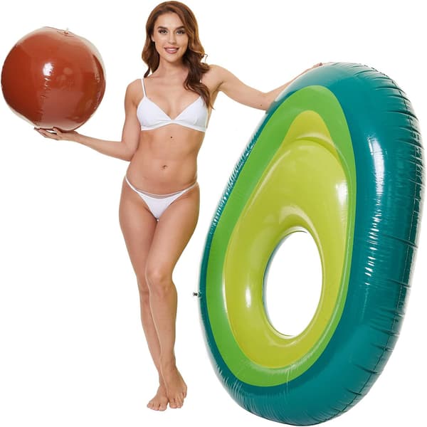 Oppustelig Avocado Pool Float - med Bold Vand Sjov Stor Blæs U