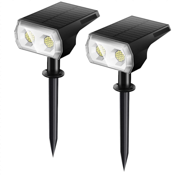 Udendørs solspot, LED solcellelamper vandtæt IP67, 6500K
