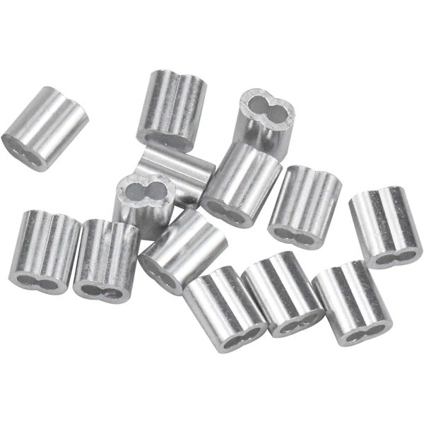 100 st aluminiumhylsa, aluminiumtrådsklämma, aluminium