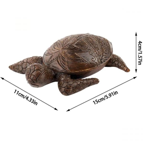 Trädgårdsstatyer & Figurer Utomhus Sköldpaddor Trä Carving Hawaiian Ha