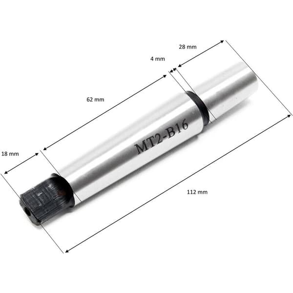 MK2-B16 Borechuck med 16mm Spennvidde Integrert Morsekon Chuck Adapter