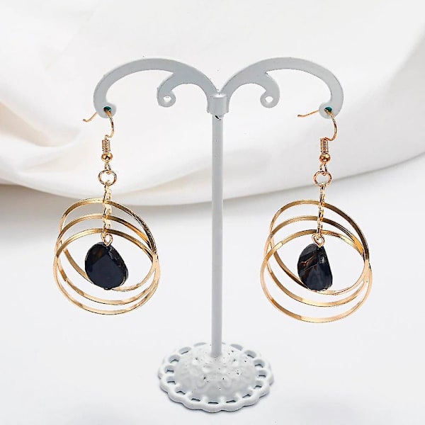 Guld Triple Circle Hoop Drop Øreringe
