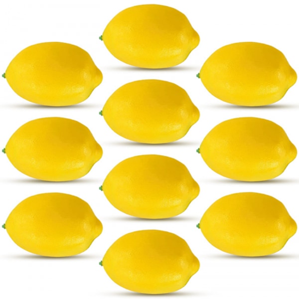 15 st konstgjorda citroner 7,5 cm konstgjorda frukter konstgjorda gula le