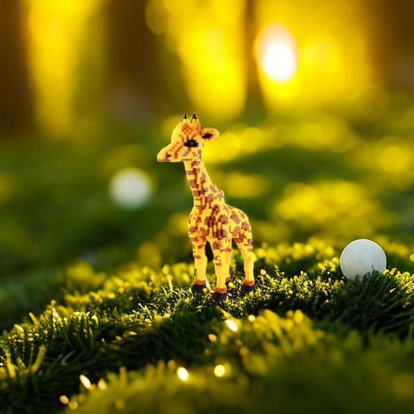1 st gul mikro giraff djurbyggstenar mini byggstenar