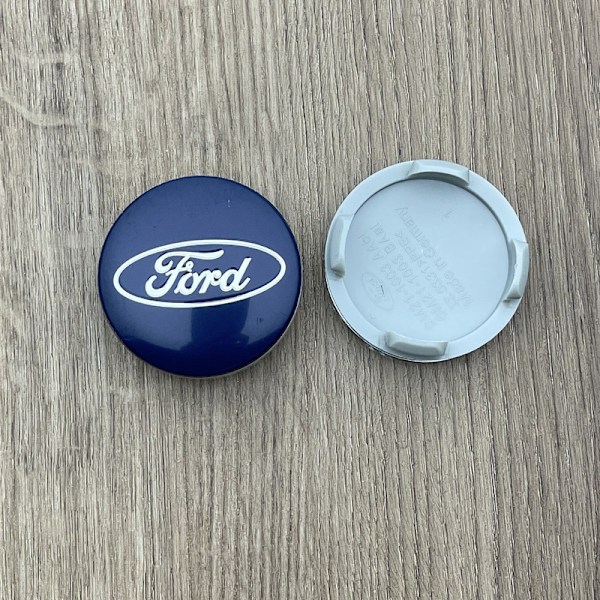 Blå 54mm 4-pak Center Cap Ford One Size