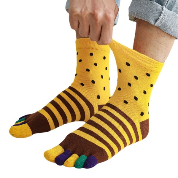 5pairs Men's Separate Toe Socks Line: 5 Finger Sock Sport Cotton