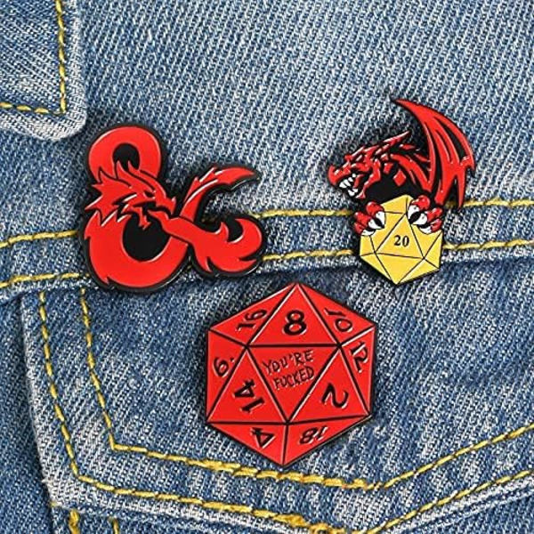 Söt tecknad emalj pin set, brosch badge för väska, kavajslag