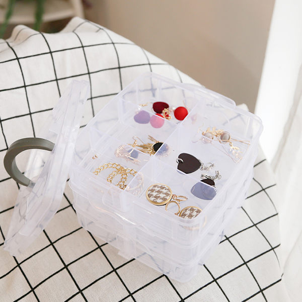 Plastförvaringslåda med bärhandtag transparent förvaringslåda