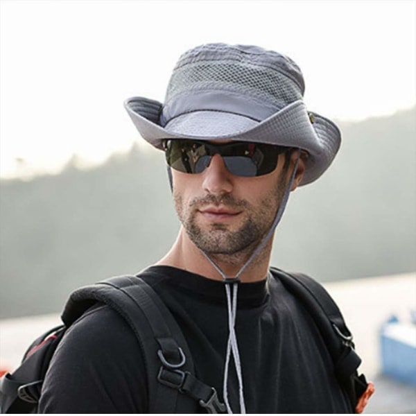 Solhatt herr UV-skydd safarihatt sommar utomhus fiskare c
