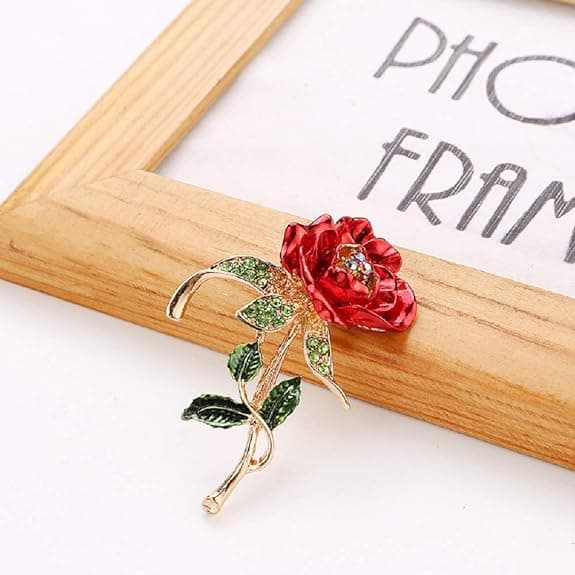 C-brosche til kvinder, mors dags gaver, rose diamant legering broche