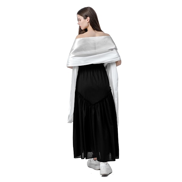1 stk. Silke Satin Brude Wrap Stole Tørklæde Bryllup Brudepiger Sjal