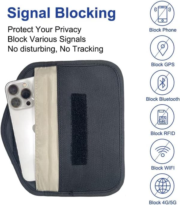 2-pakning RFID-signalblokkerende poseposebur for bilnøkkel