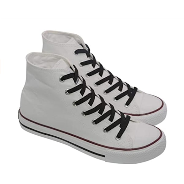 Låga och medelhöga skosnören, platta sneakers, lämpliga för sportskor, sportskosnören (svart 0,8 m 1 par)