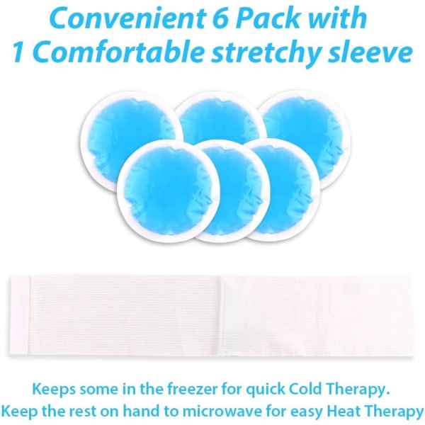 Ice Gel Bag för varma och kalla kompresser, återanvändbar gelpåse till Re