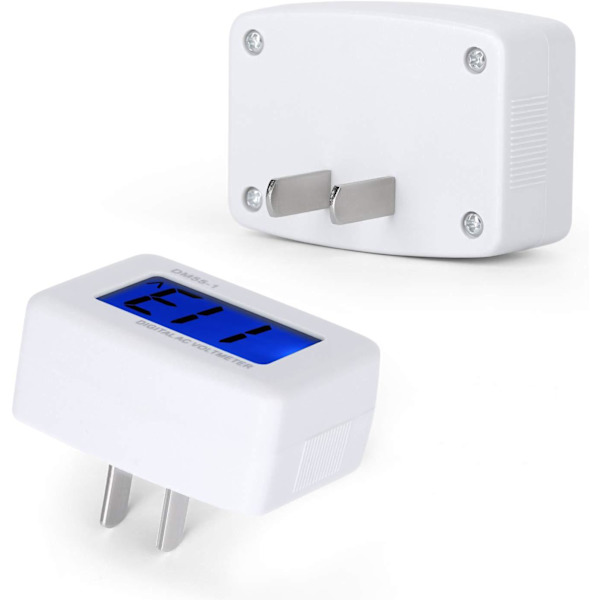 220v Blå Baggrundsbelyst Digital Lcd Voltmeter Panel Spændingstester Eu