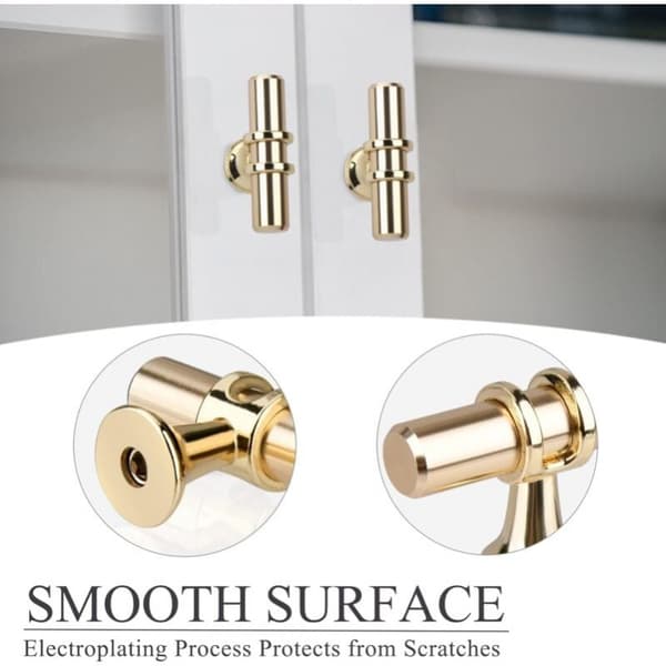10-pack Guld T-formade Knopp för Låda, Modern Elegant Guld Kökslucka