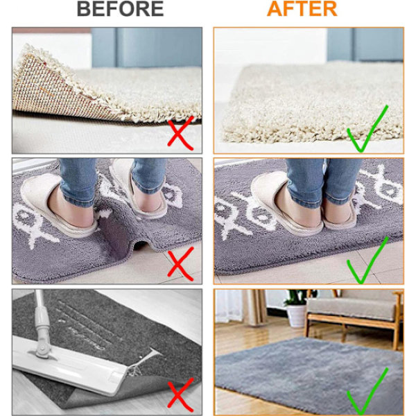 32 stk. Tæppegreb Anti-Slip Tæppe Ikke-Skridsikker Hjørne Tæppe