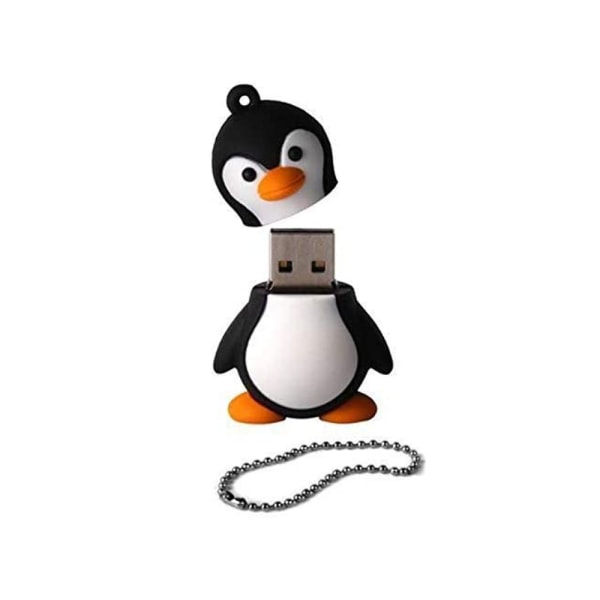 Söt tecknad pingvin USB -minne Nyhet Mode Charm PVC Si