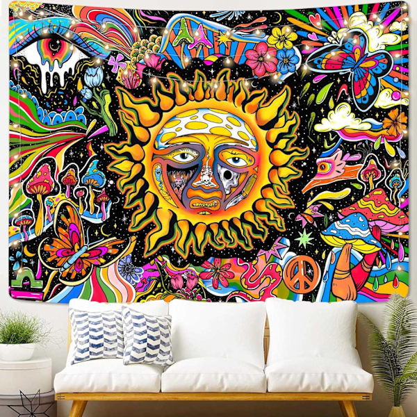 Sublime Tapestry Trippy Tapestry Sun Tapestry Hippie Mushroom Tap