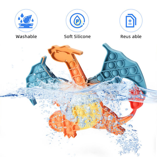 Stor Dinosaur Pop Boble Fidget Legetøj, Stress Relief og Anti-A