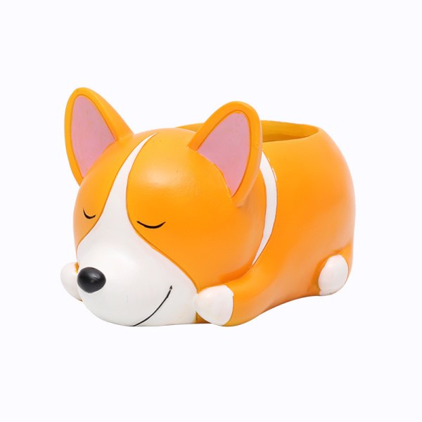 Harpiks Potte Corgi Form Planter Plante Urte Kaktus Beholder