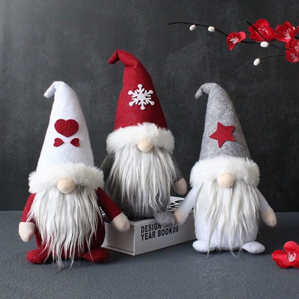 Christmas Gnomes Pehmo kasvoton nukke hattu kääpiöhahmoilla Chris