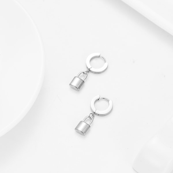 Guld Delicate Dangle Hoop Örhängen för Kvinnor 14K Guldpläterad Delica