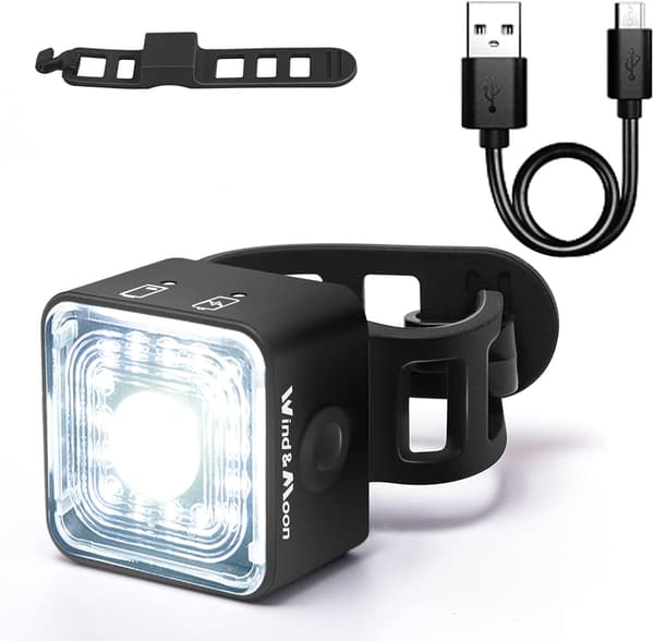 Sykkellys, front- og baklys med USB-lading, 5 lysmoduser
